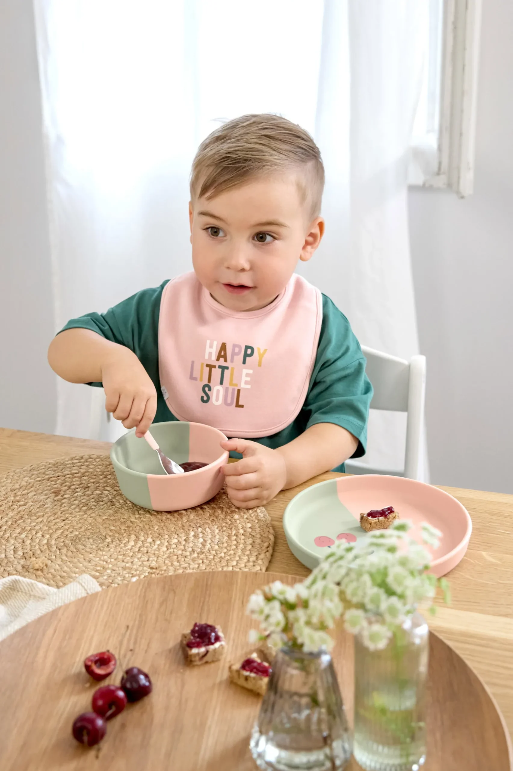 Lätzchen (5 Stk) - Happy Fruits, Kirsche