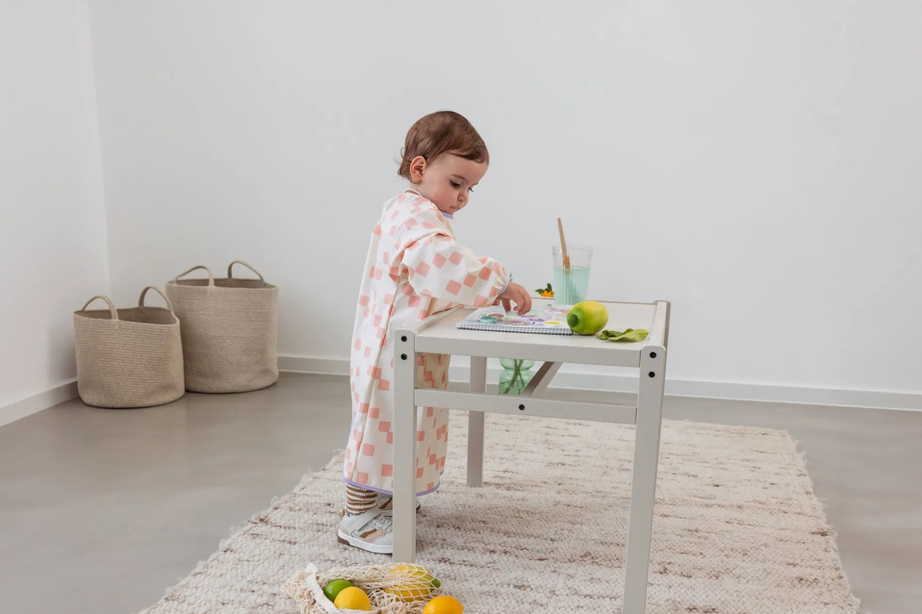 Malkittel Kinder - Happy Fruits, Rosa