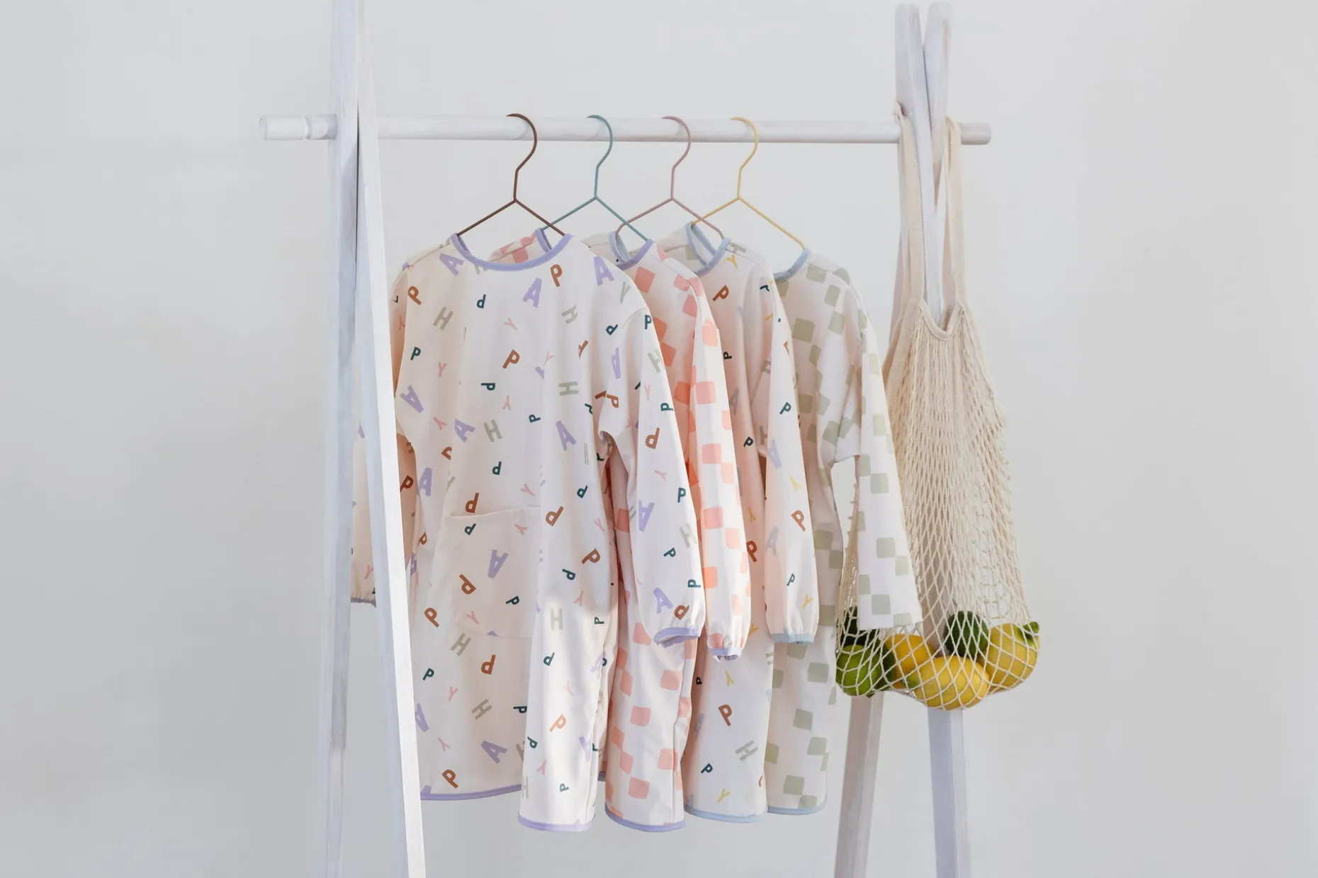 Malkittel Kinder - Happy Fruits, Hellblau