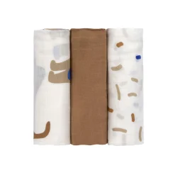 Mulltücher 3er Set 80 x 80 cm - Little Mateys, Royal Blau