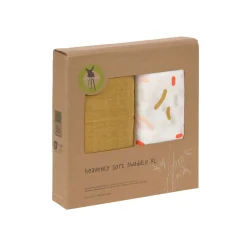 Mulltücher 2er Set 120 x 120 cm - Little Mateys, Spicy Orange