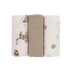 Mulltücher 3er Set 60 x 60 cm - Little Mateys, Royal Blau
