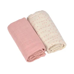 Mulltücher 2er Set 60 x 60 cm, Rosa