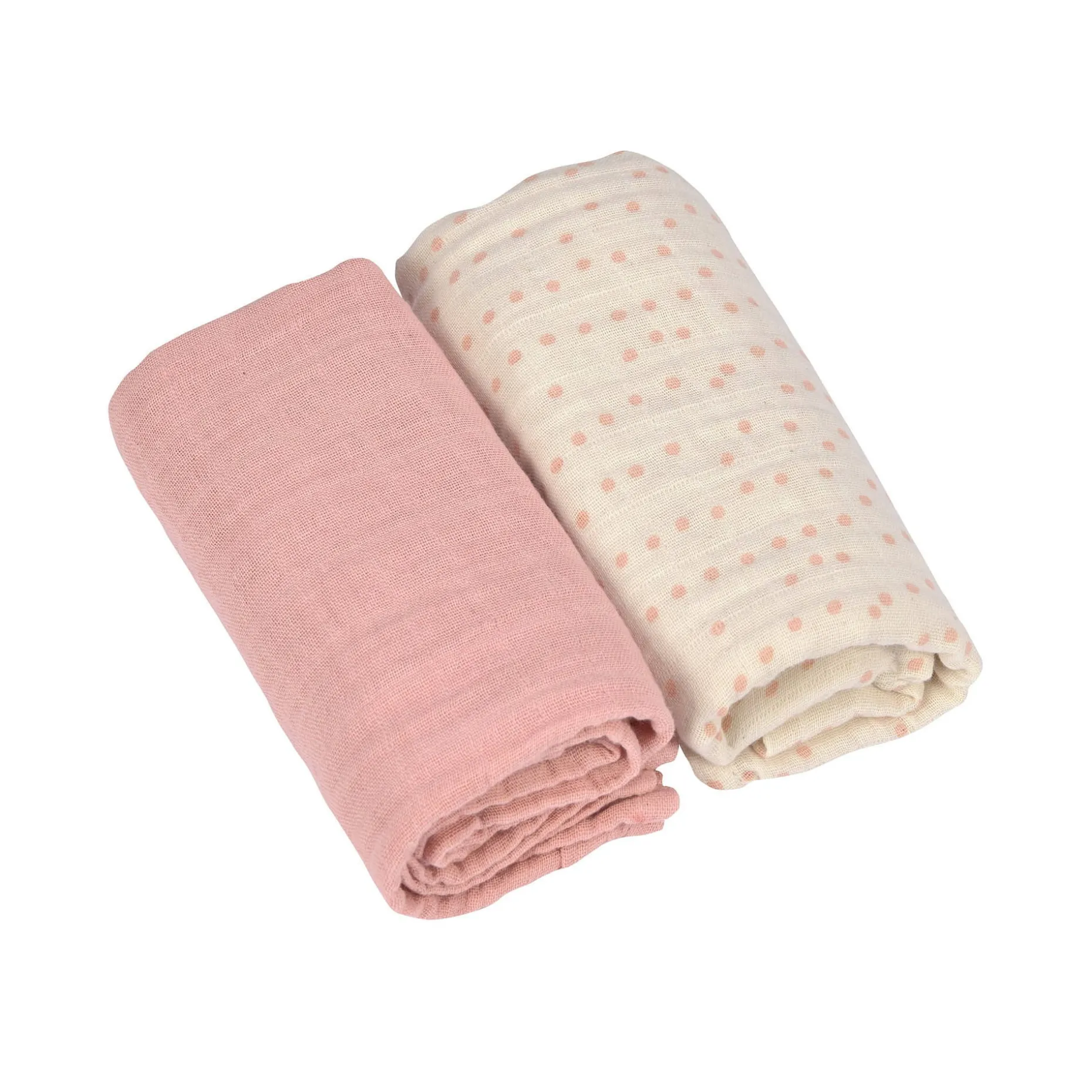Mulltücher 2er Set 60 x 60 cm, Rosa