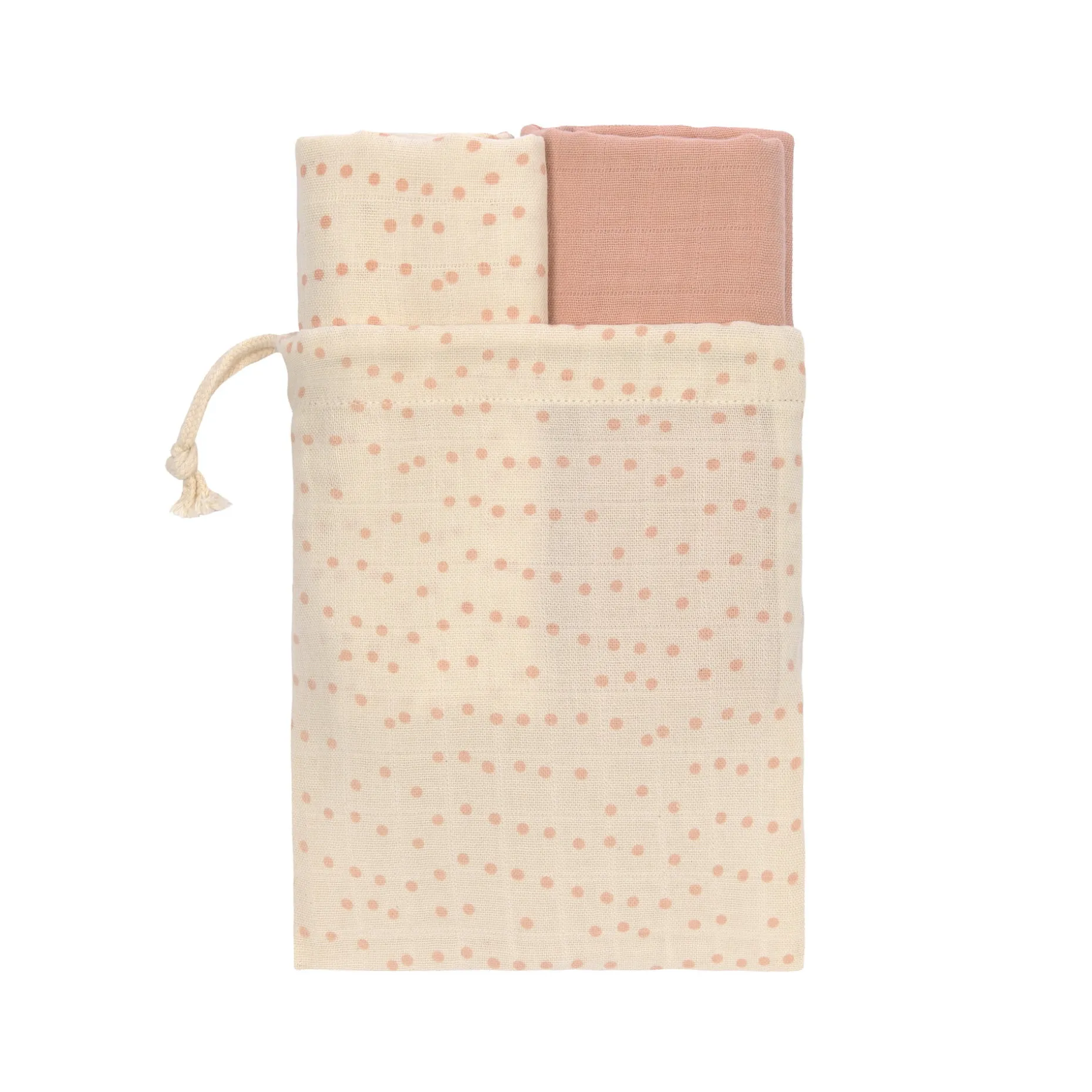 Mulltücher 2er Set 60 x 60 cm, Rosa