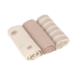 Mulltücher 3er Set 60 x 60 cm - Tiny Team, Beige