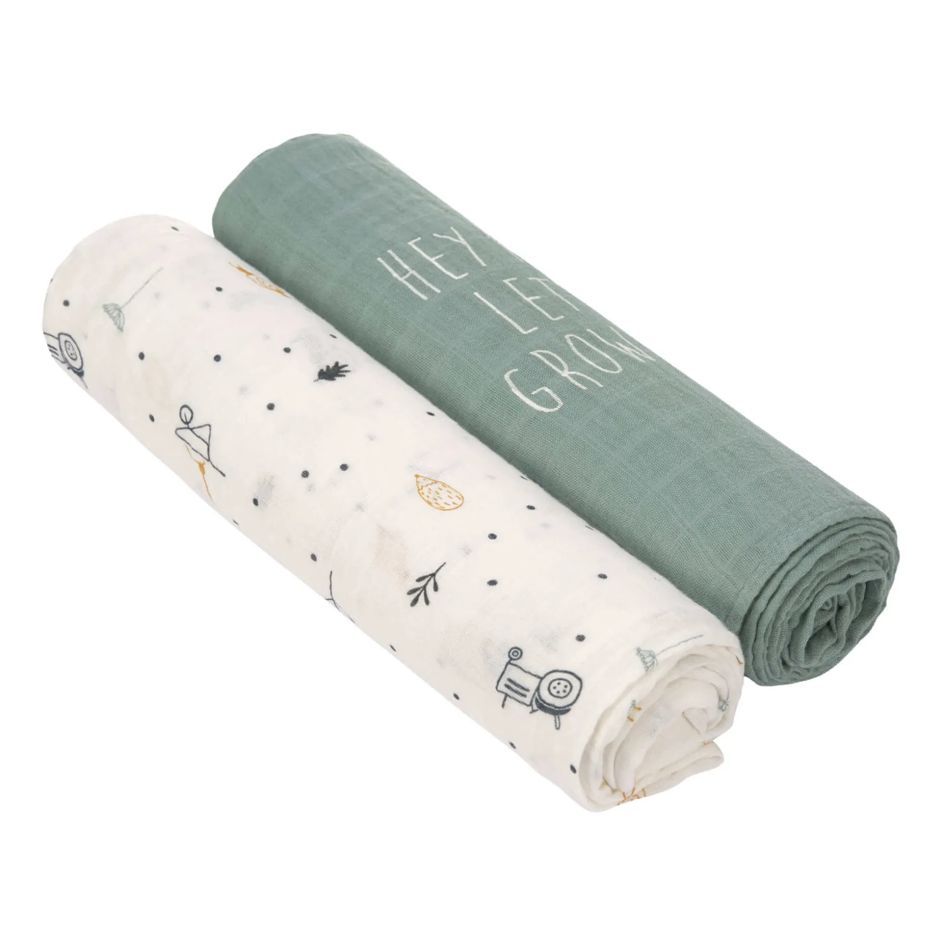 Mulltücher (2 Stk) - Heavenly Soft Swaddle XL, Garden Explorer Traktor