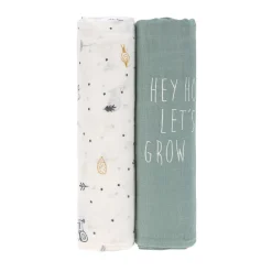 Mulltücher (2 Stk) - Heavenly Soft Swaddle XL, Garden Explorer Traktor