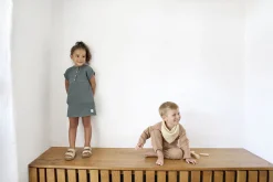 Musselin Kinderkleid - Bio Baumwolle, Petrolgrün