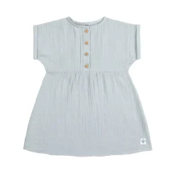 Musselin Kinderkleid - Bio Baumwolle, Blau