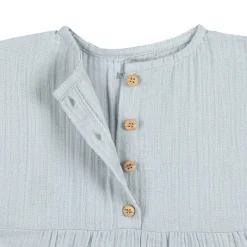 Musselin Kinderkleid - Bio Baumwolle, Blau