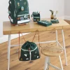 Schulranzen Set 7-teilig Boxy - Unique Ocean, Dunkelgrün