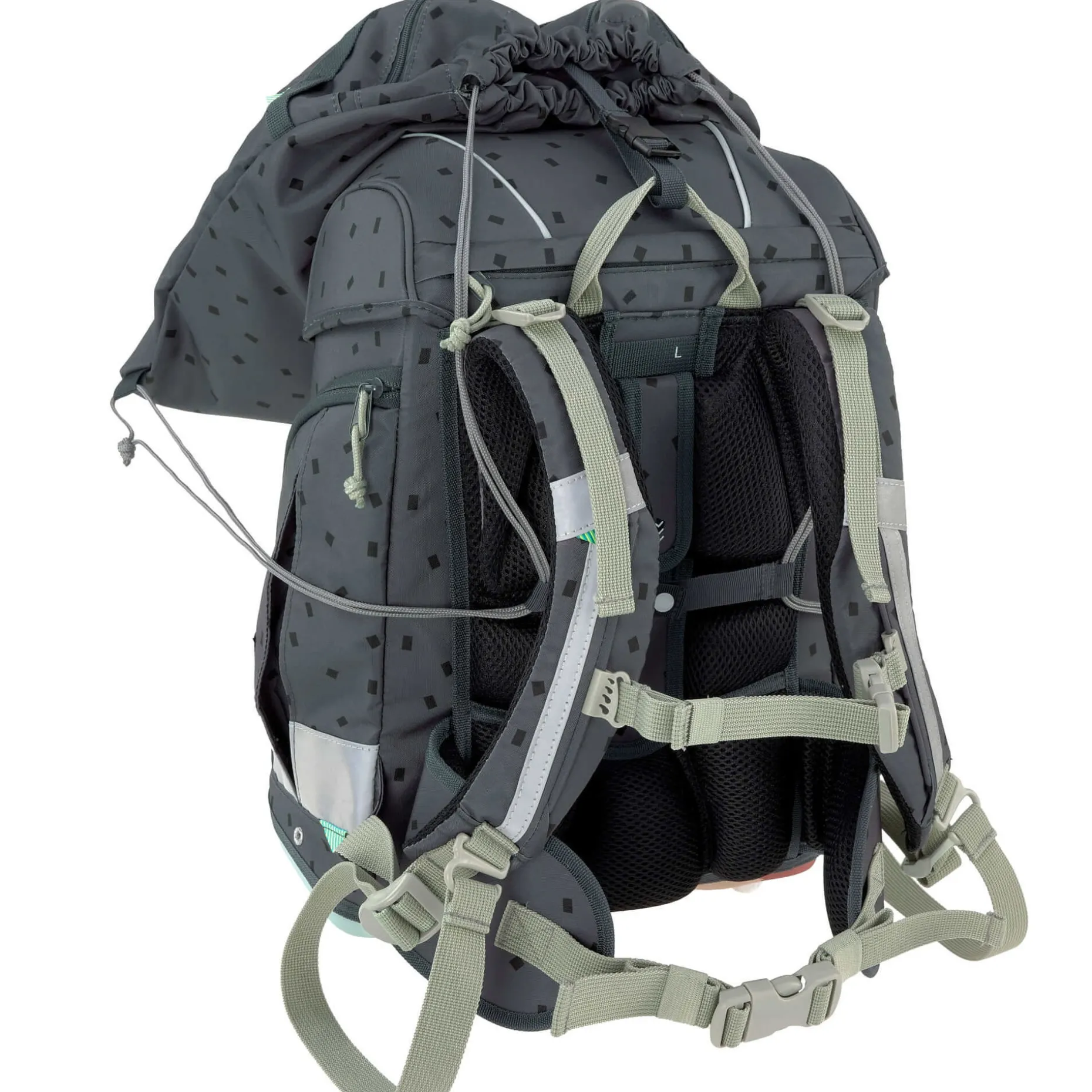 Schulranzen Set 7-teilig Boxy - Unique, Speckles Anthracite