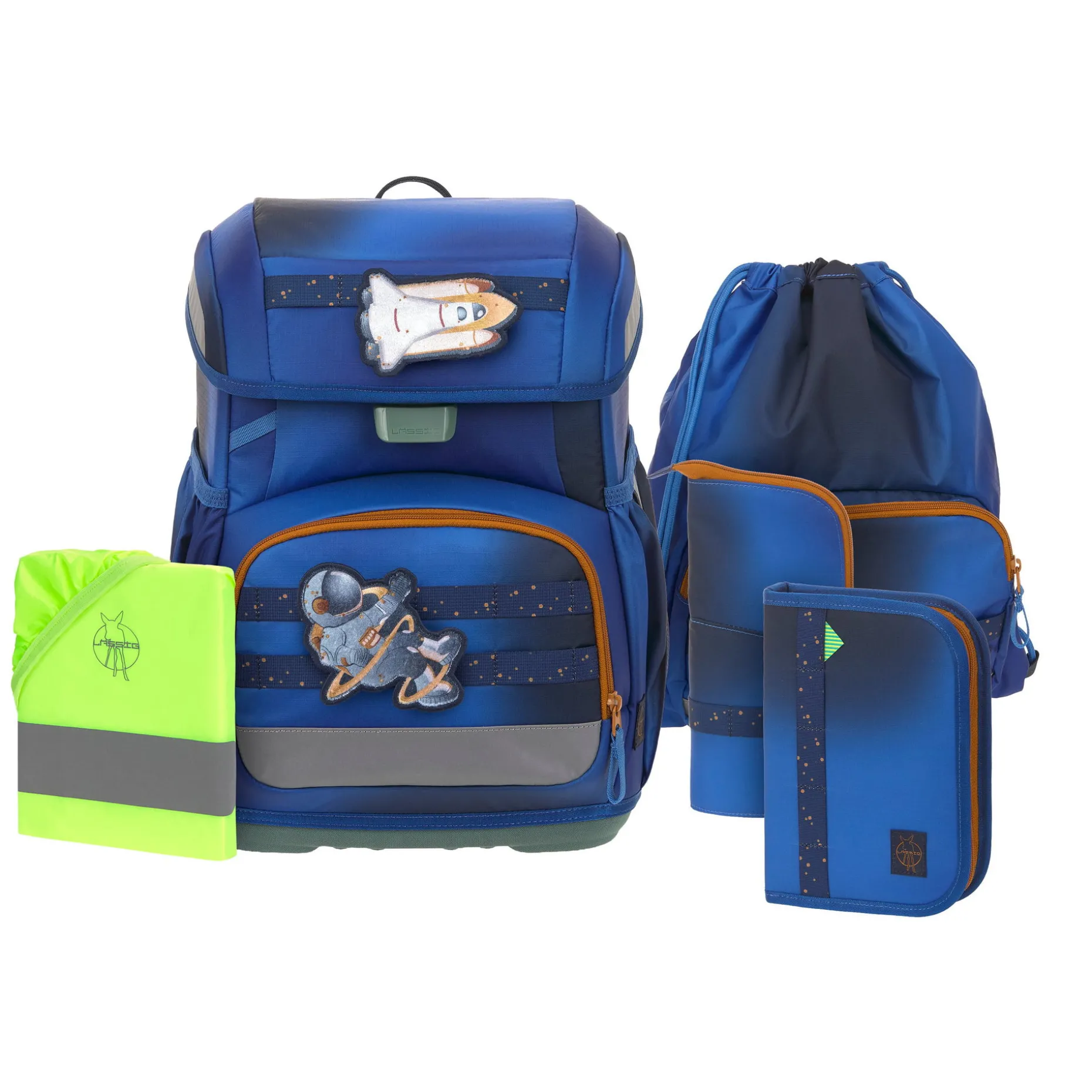 Schulranzen Set 6-teilig Light - Unique, Space Blau