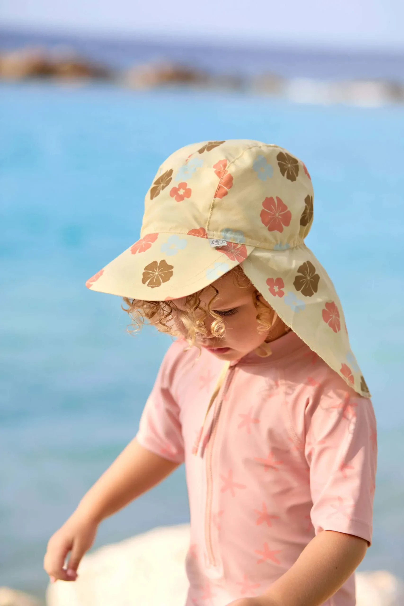 Schwimmanzug Kinder Kurzarm (UV Schutz) - Seestern, Rosa