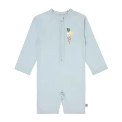 Schwimmanzug Kinder Langarm (UV Schutz) - Eis, Blau