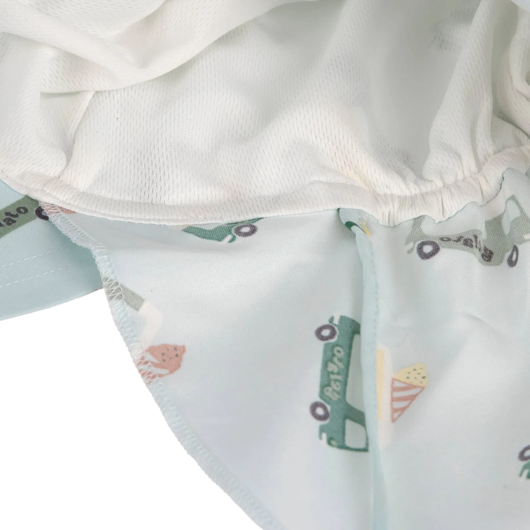 Sonnenhut Baby (UV Schutz & Nackenschutz) - Eis, Blau