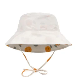 Sonnenhut Kinder (UV Schutz) - Orange, Weiß