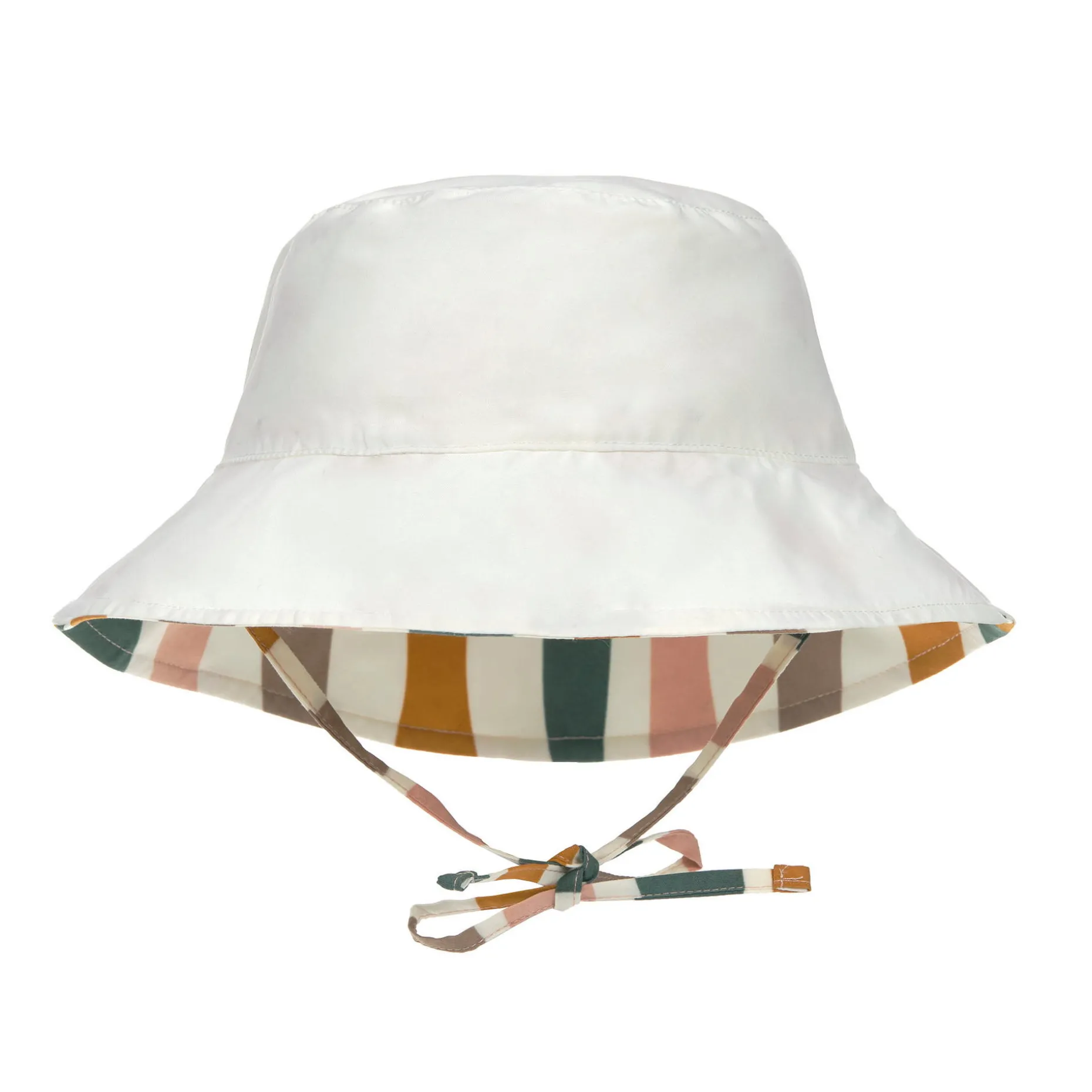 Sonnenhut Kinder (UV Schutz) - Wellen, Pink Weiß