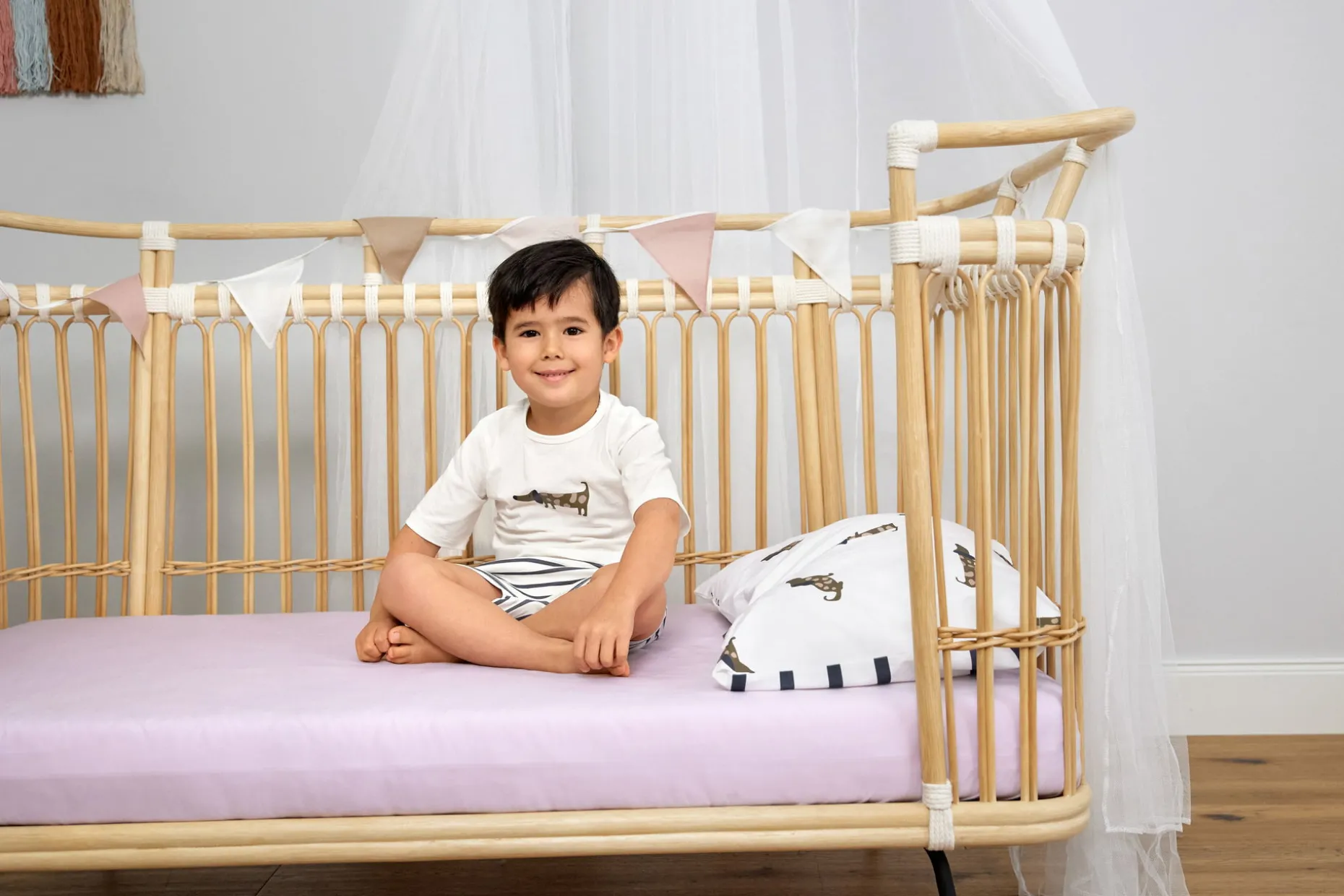 Spannbettlaken Kinderbett (70 x 140 cm), Lila