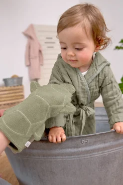 Spiel-Waschhandschuh GOTS, Schildkröte Grün