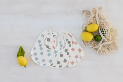Spucklätzchen 3er Set - Baumwolle (bio), Happy Fruits, Pfirisch