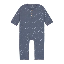Strampler, Baby Overall - Bio Baumwolle, Triangle Blau