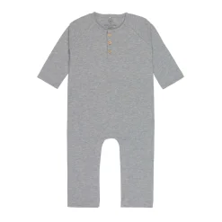 Strampler, Baby Overall - Bio Baumwolle, Grau