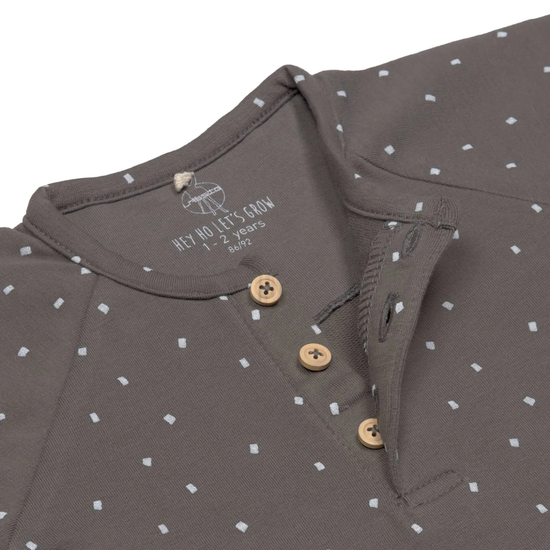 Strampler, Baby Overall - Bio Baumwolle, Spots Anthrazit
