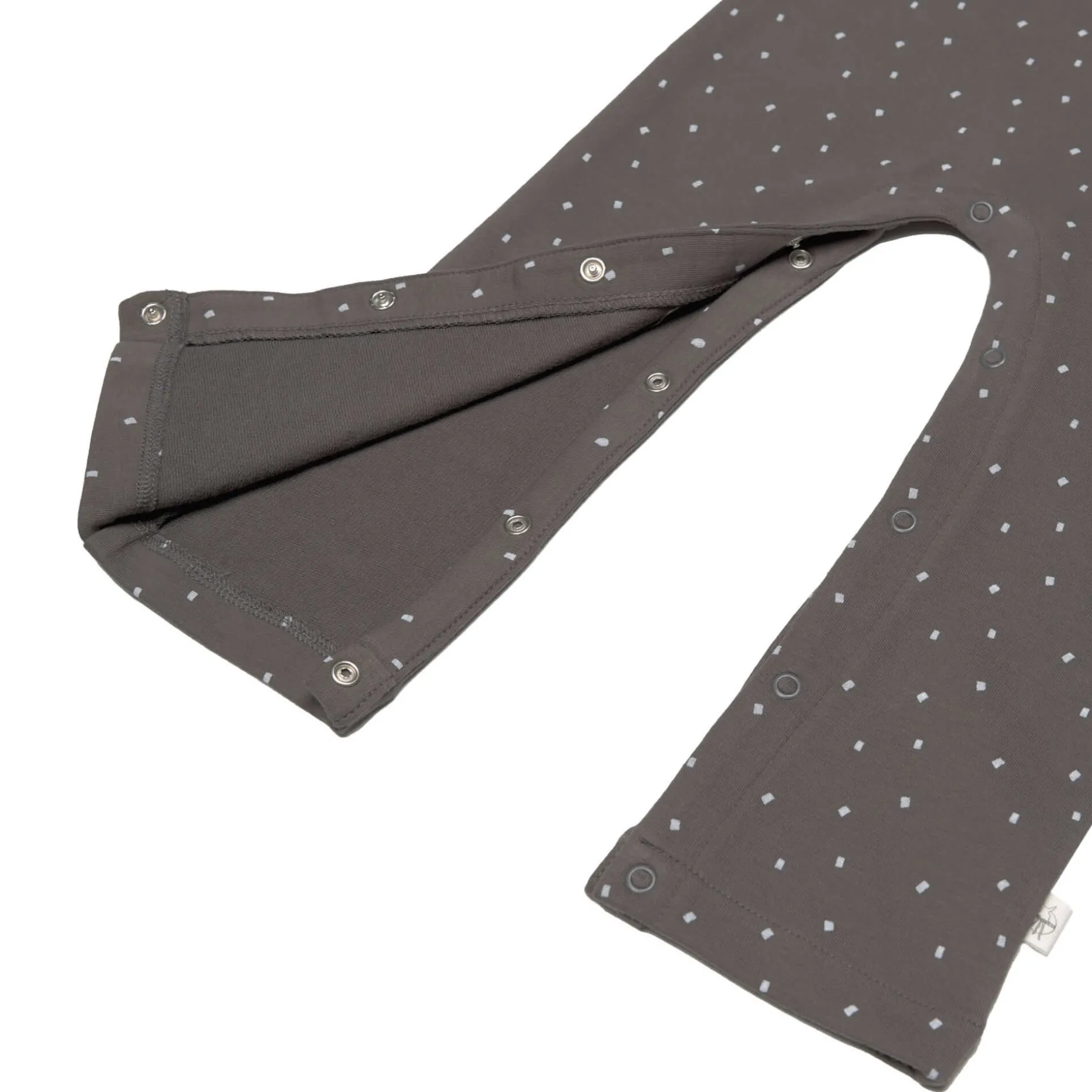 Strampler, Baby Overall - Bio Baumwolle, Spots Anthrazit
