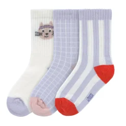 Tennissocken Kinder 3er-Set - Bio Baumwolle, Katze