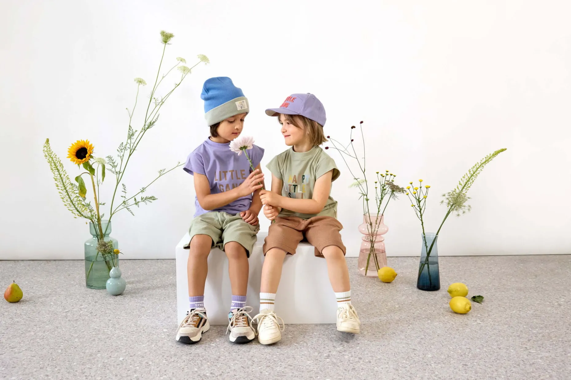 Tennissocken Kinder 3er-Set - Little Gang, Rosa Lila