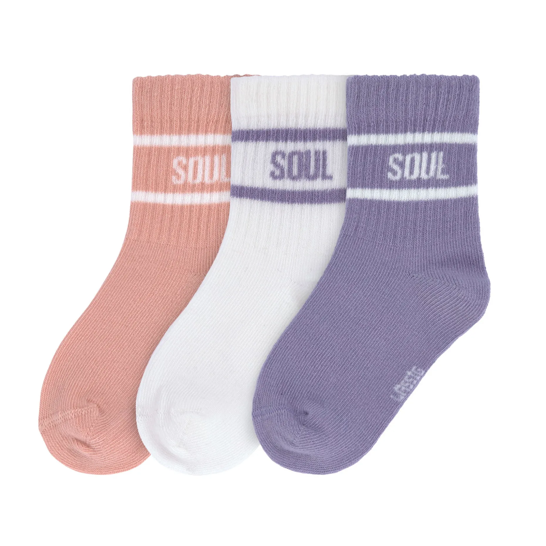 Tennissocken Kinder 3er-Set - Little Gang, Rosa Lila