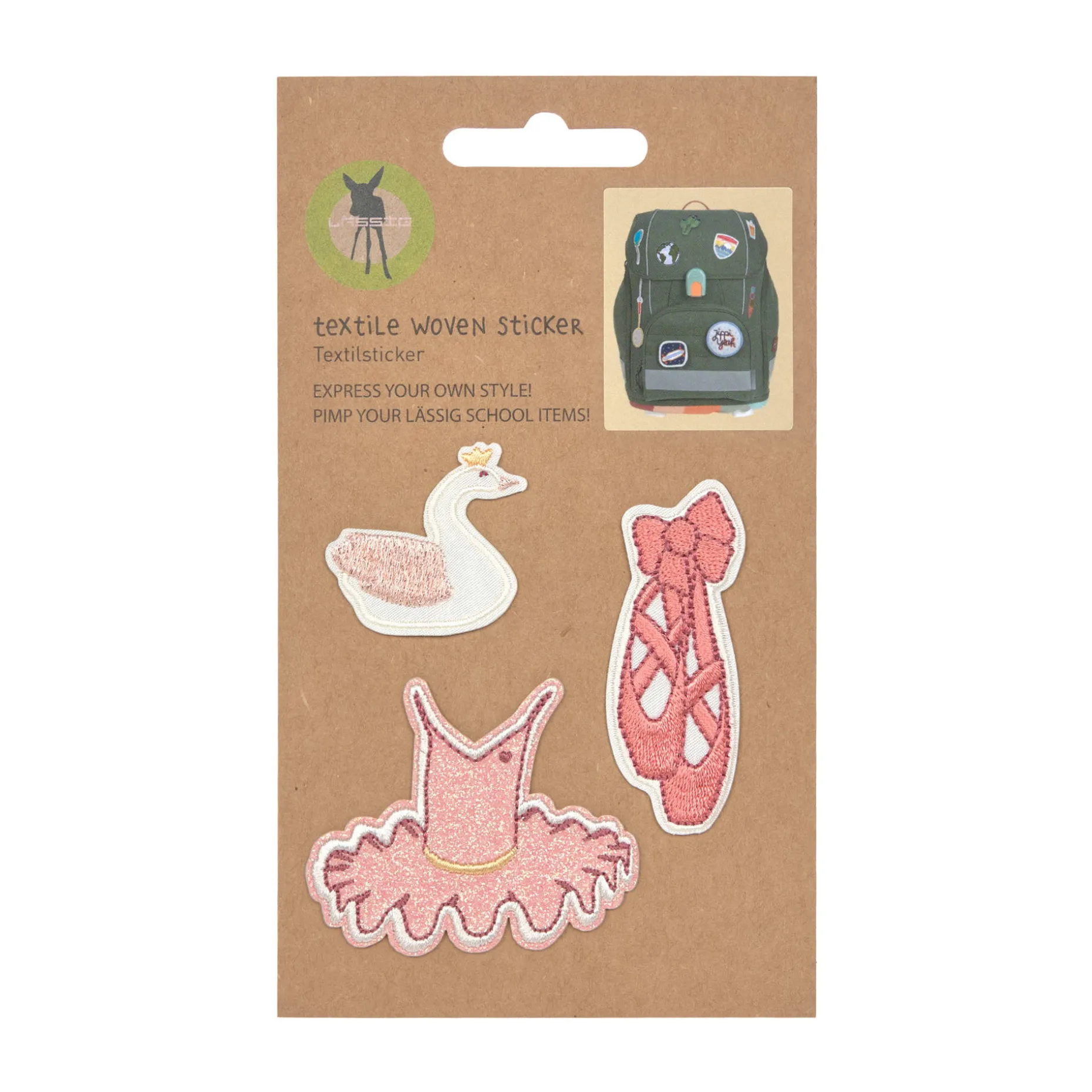 Textil-Sticker (3 Stk) - Stick on, Ballett