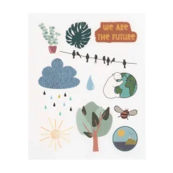 Transfer Sticker (3 Stk) - Rub on, Planet