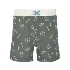 UV Badehose Baby (mit Windel) - Palmen, Oliv