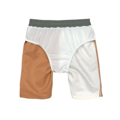 UV Badehose Kinder, Braun Weiß