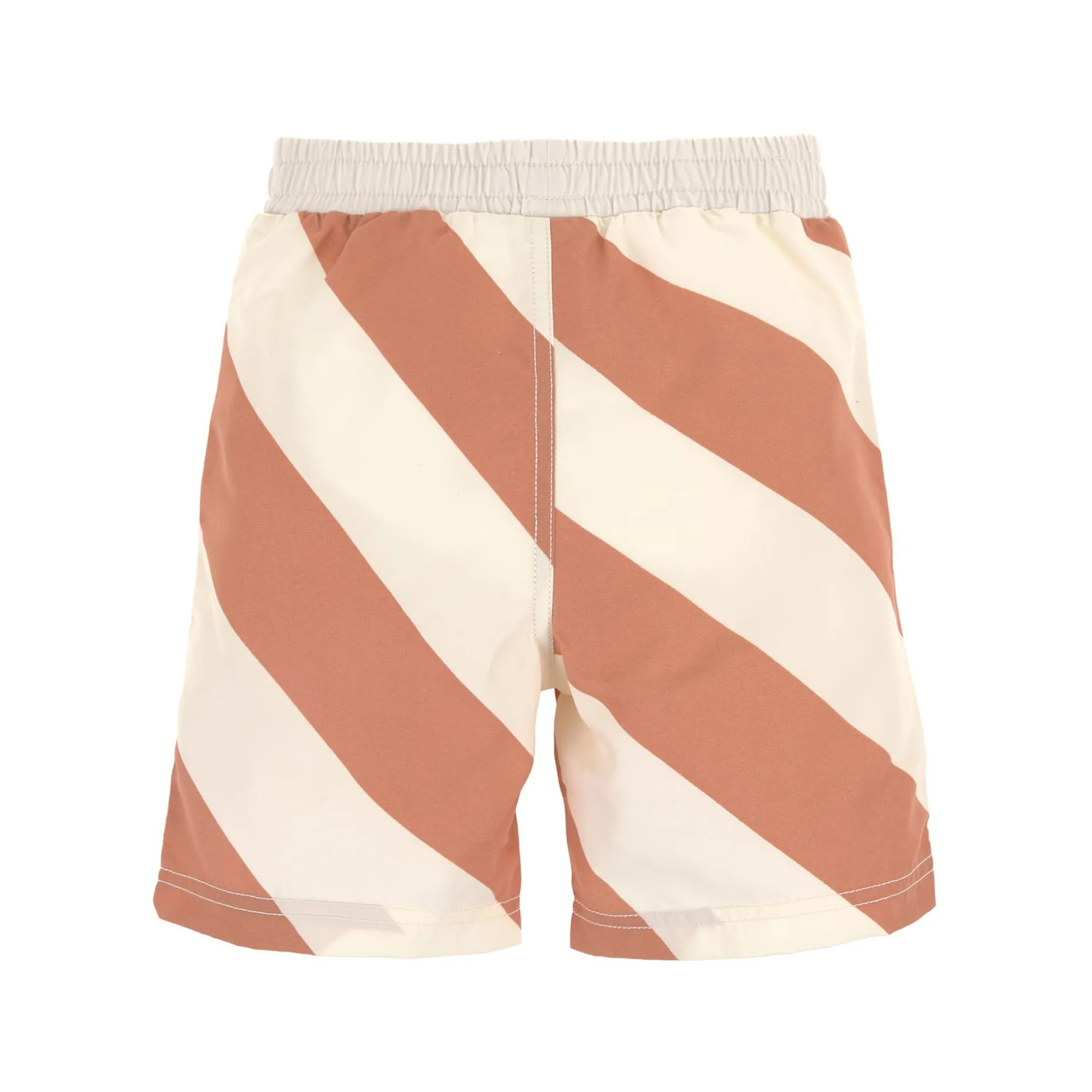 UV Badehose Kinder (mit Windel) - Streifen, Braun Weiß