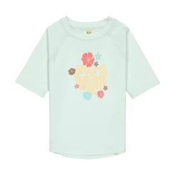 UV Shirt Kinder Kurzarm - Blumen, Mint