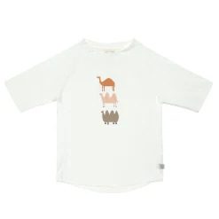 UV Shirt Kinder Kurzarm - Kamel, Weiß