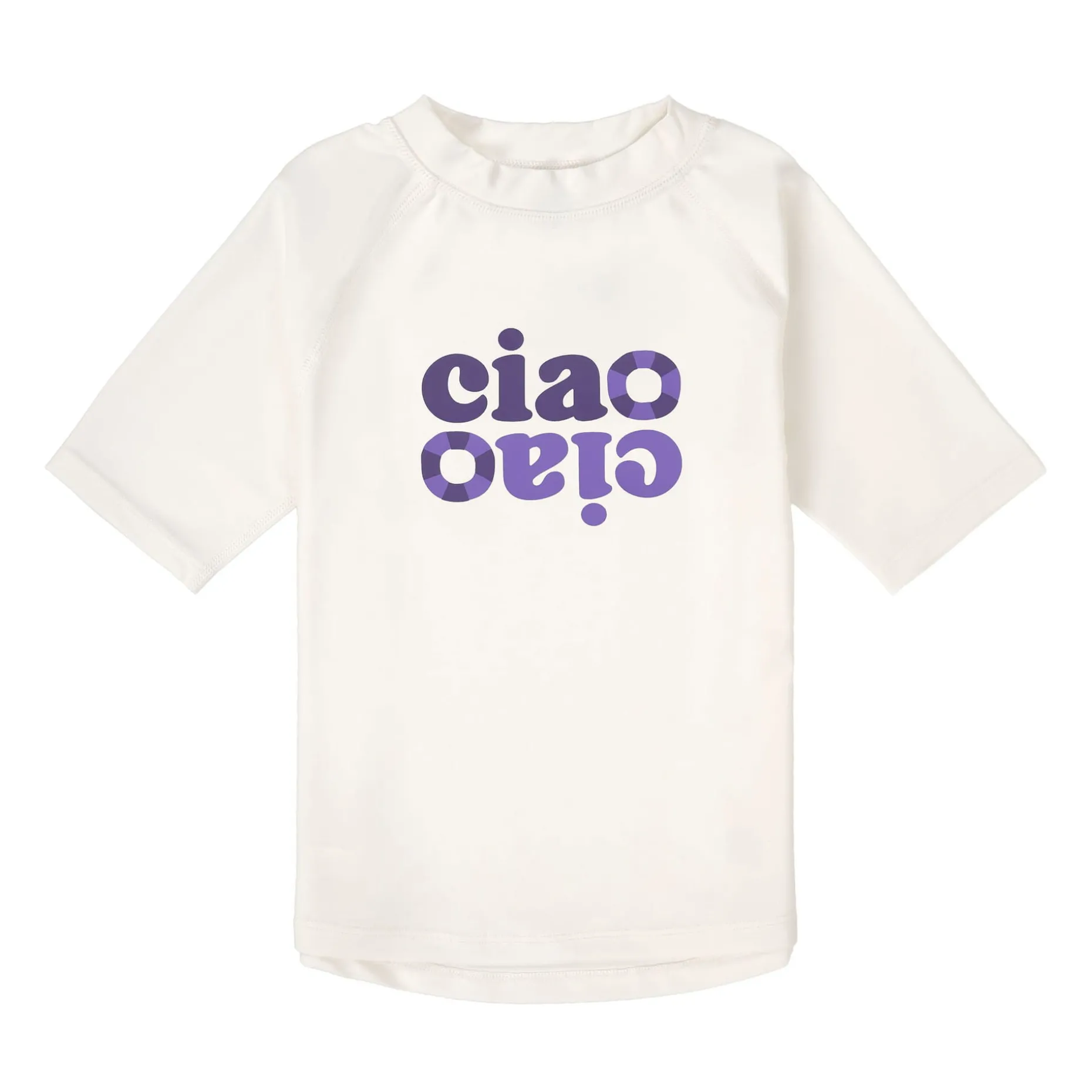UV Shirt Kinder Kurzarm, Purple Weiß