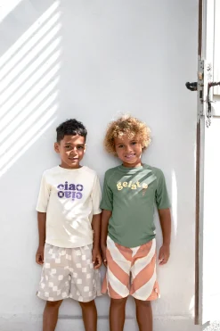 UV Shirt Kinder Kurzarm, Purple Weiß