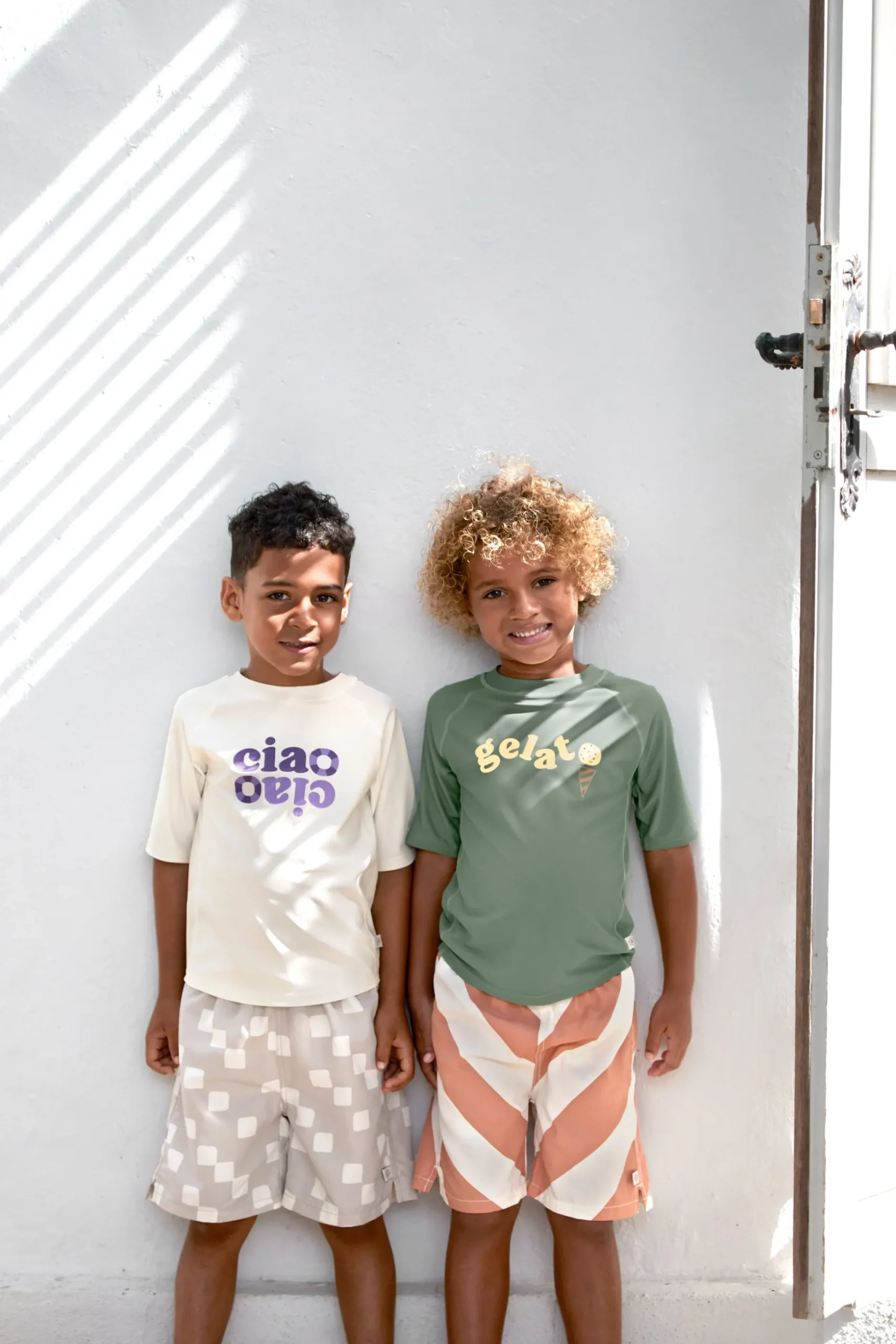 UV Shirt Kinder Kurzarm, Purple Weiß