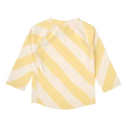 UV Shirt Kinder Langarm - Streifen, Gelb Weiß