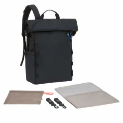 Wickelrucksack - Outdoor Rolltop Backpack, Schwarz
