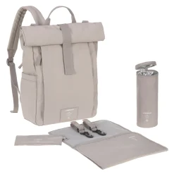 Wickelrucksack - Rolltop Up Backpack, Taupe