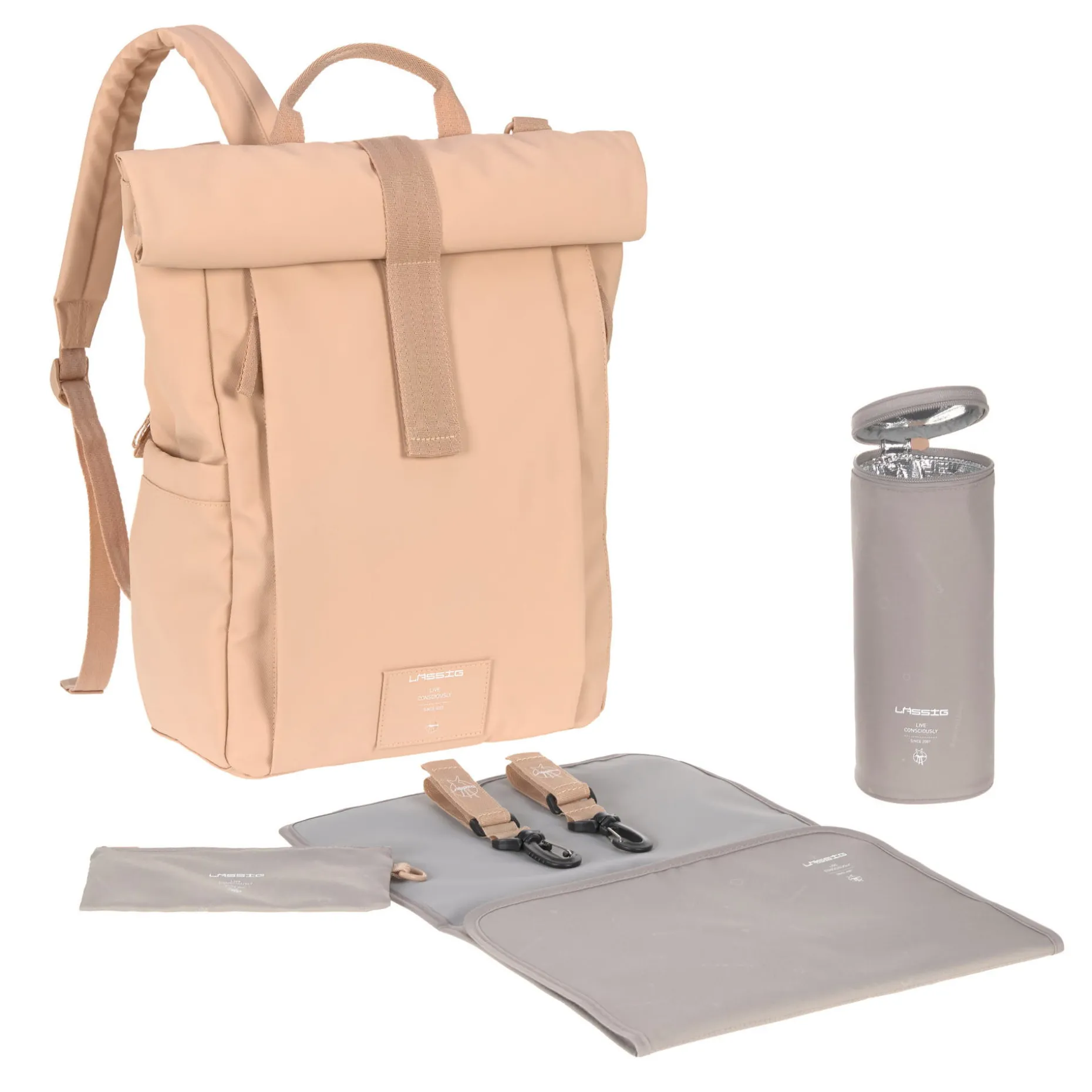 Wickelrucksack - Rolltop Up Backpack, Rosa