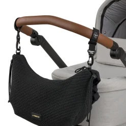 Wickeltasche Crossbody gesteppt - Lunua Bum Bag, Schwarz