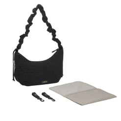 Wickeltasche Crossbody gesteppt - Lunua Bum Bag, Schwarz