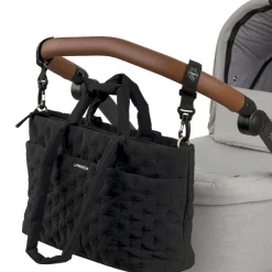 Wickeltasche gesteppt - Liva, Schwarz